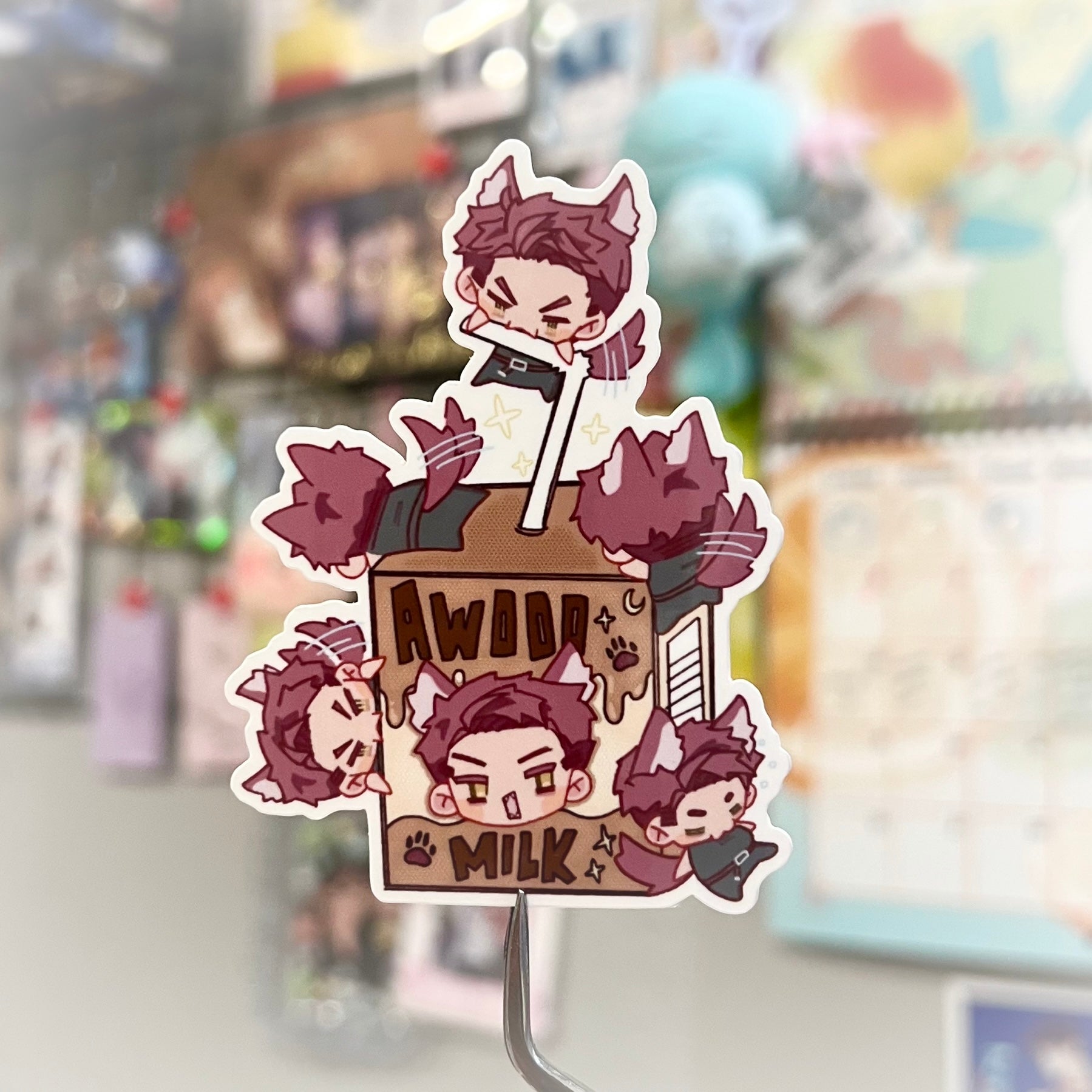 AWOOO Milk Valko Sticker