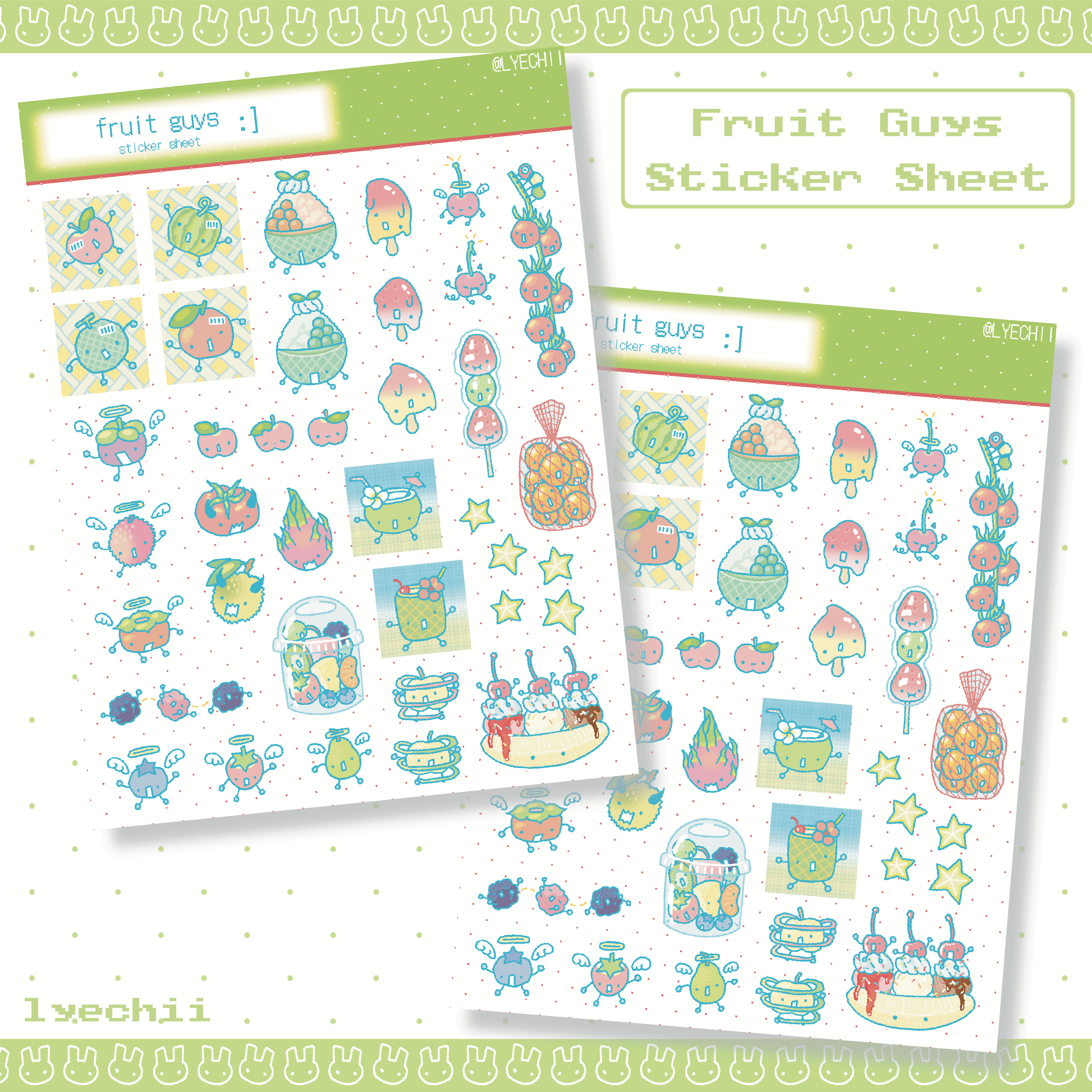 Fruit Guys Sticker Sheet