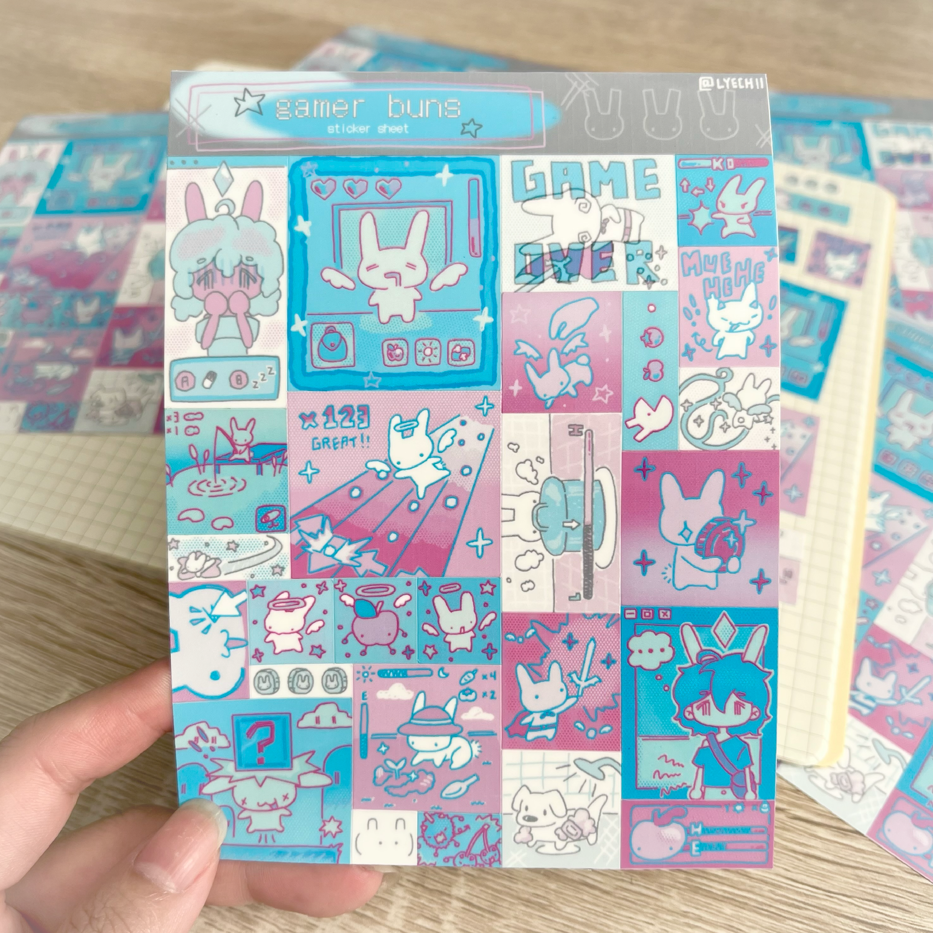 Gamer Buns Sticker Sheet