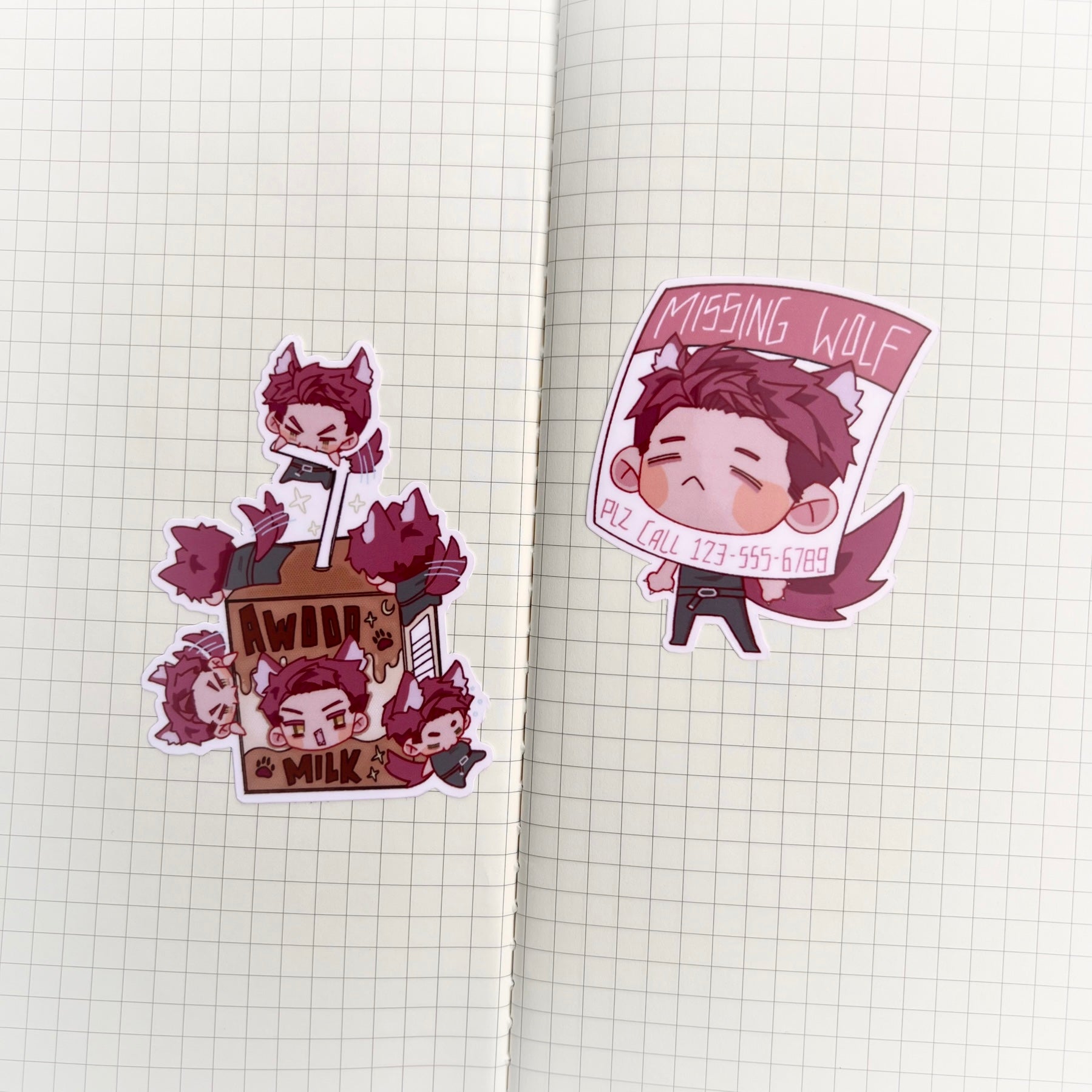 AWOOO Milk Valko Sticker