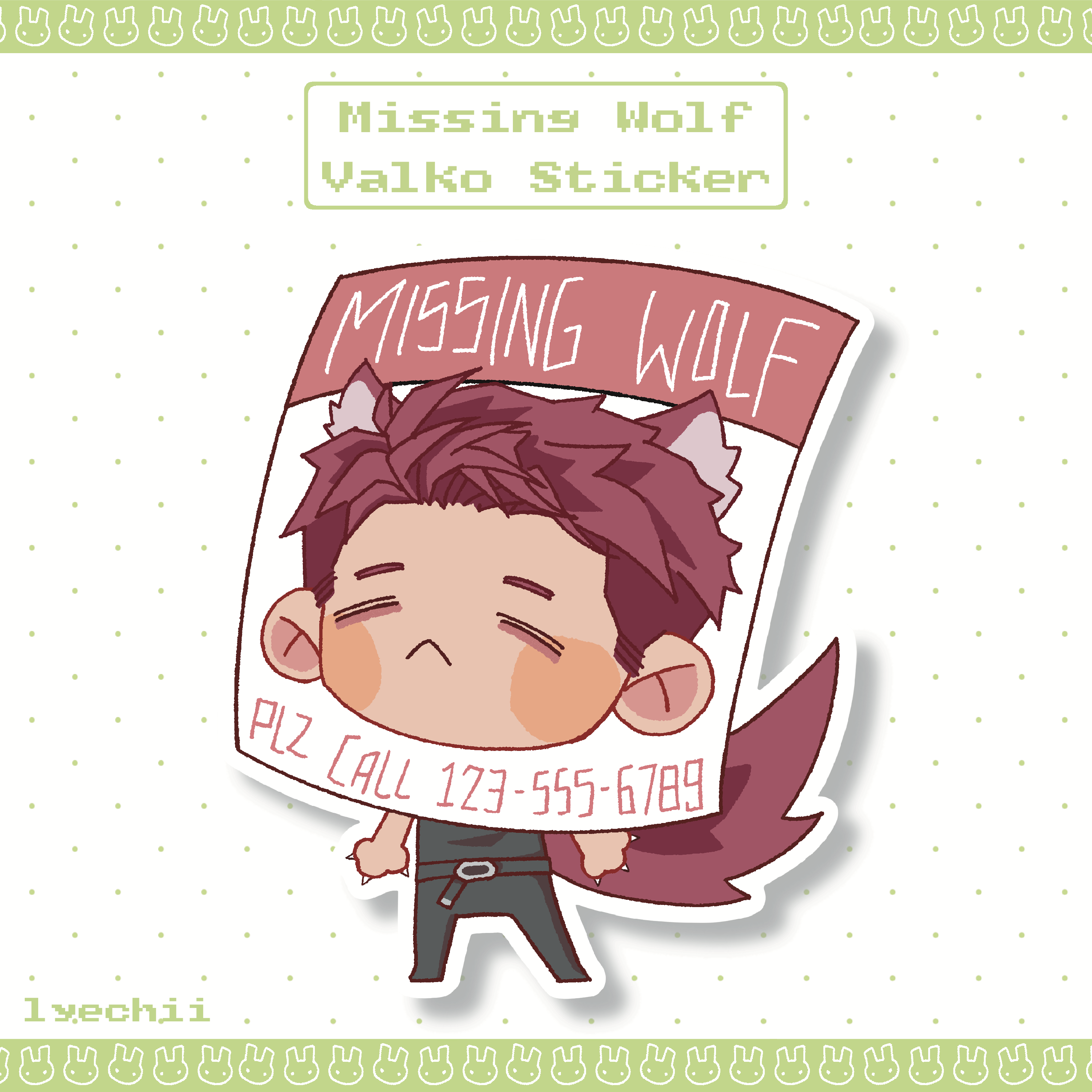 Missing Wolf Valko Sticker