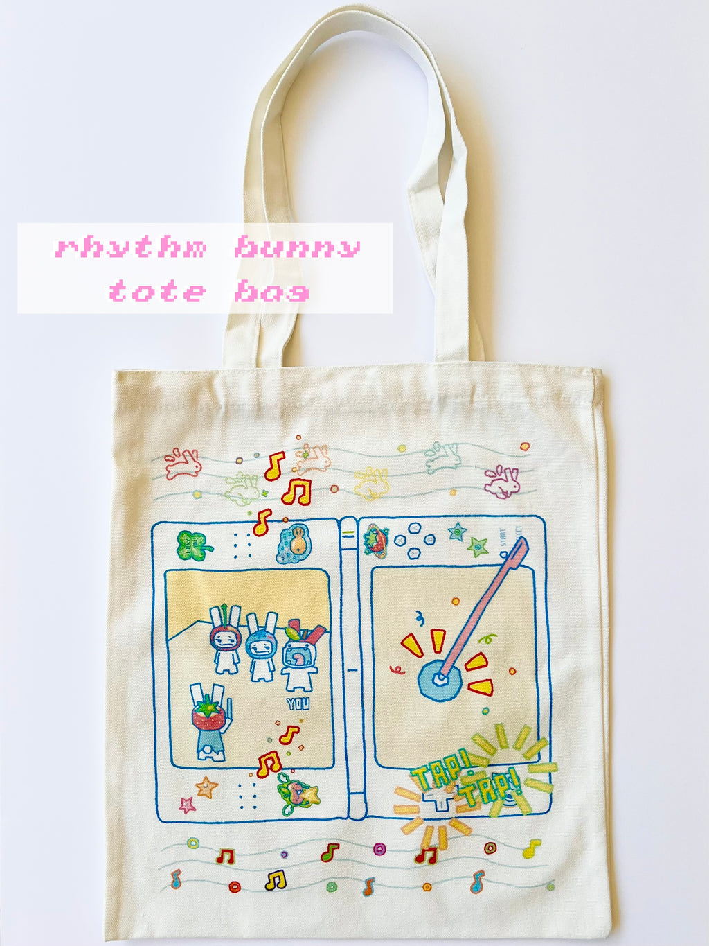 Rhythm Bunny Tote Bag