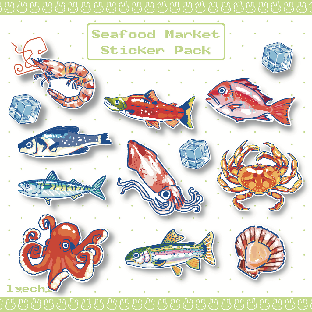 Seafood Market Sticker Pack