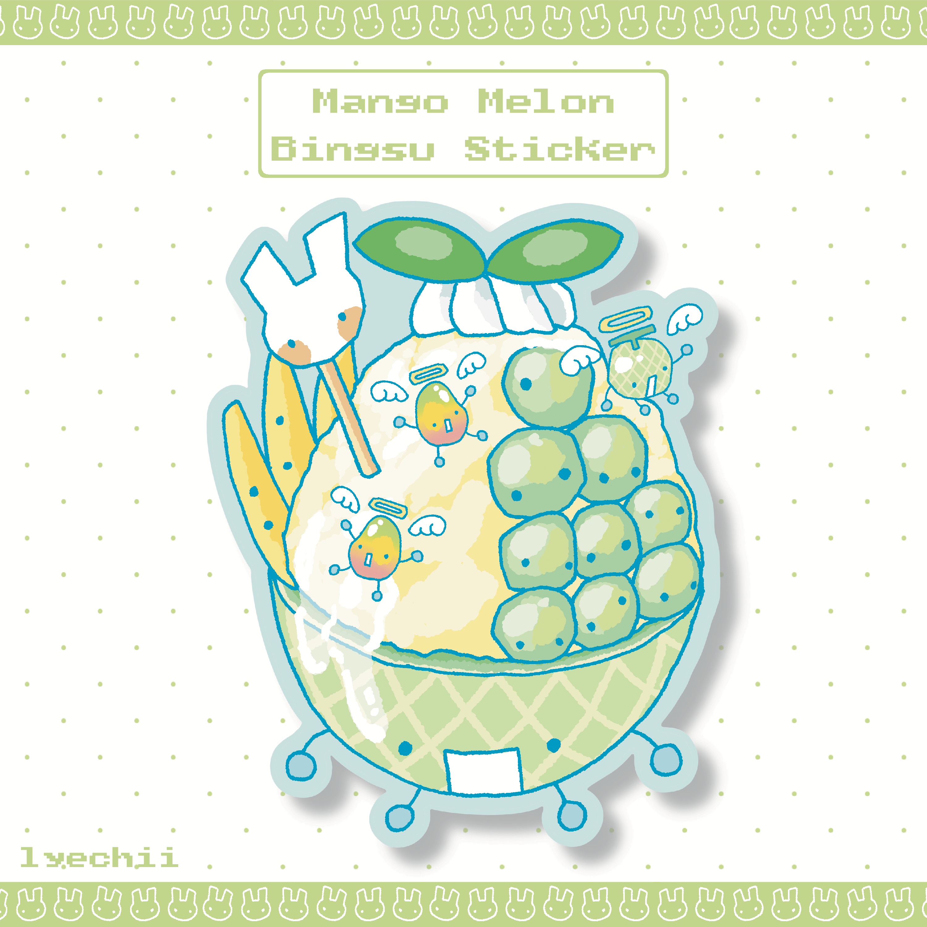Mango Melon Bingsu Sticker