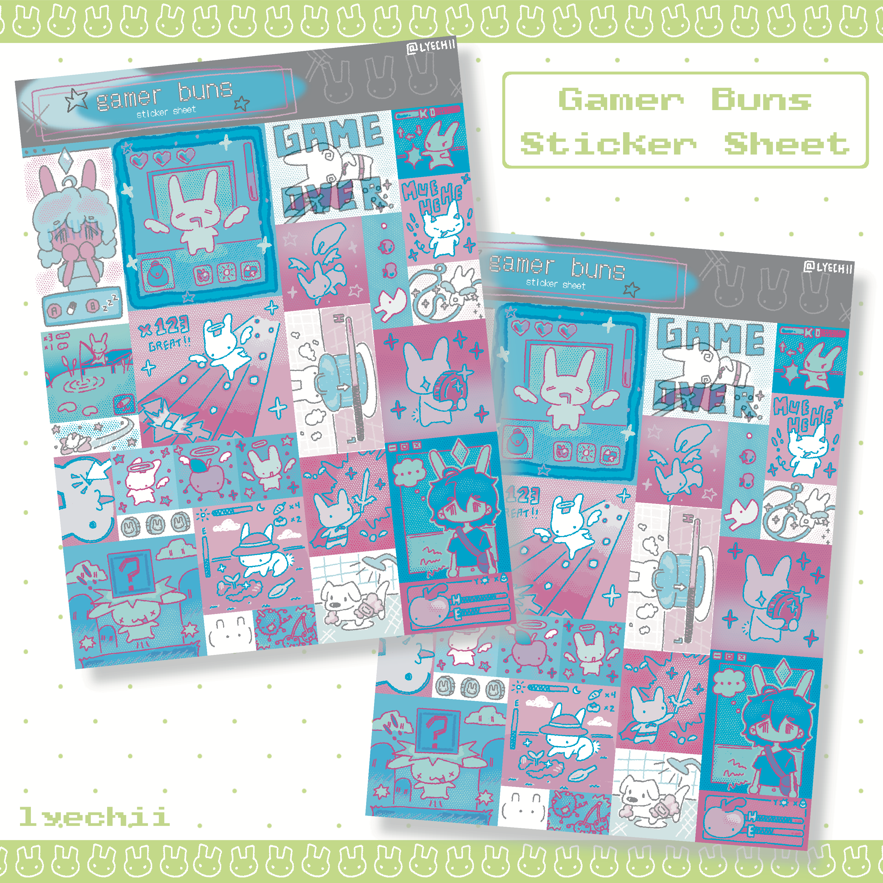 Gamer Buns Sticker Sheet
