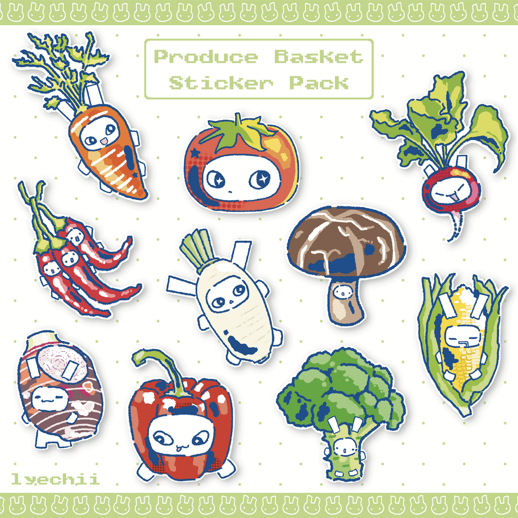 Produce Basket Sticker Pack