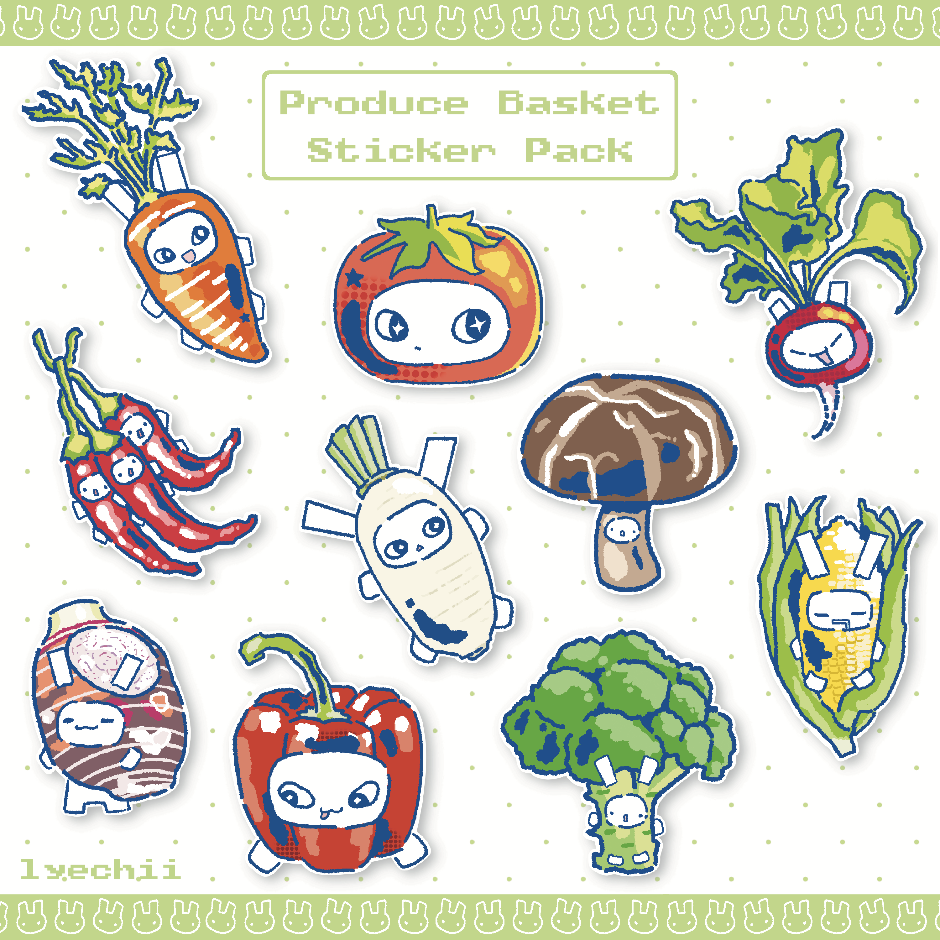 Produce Basket Sticker Pack