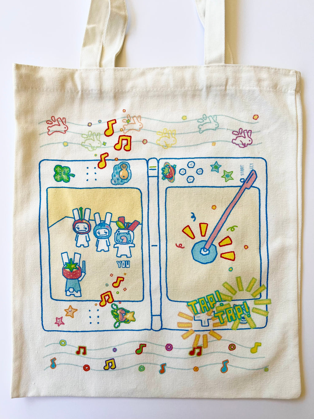 Rhythm Bunny Tote Bag