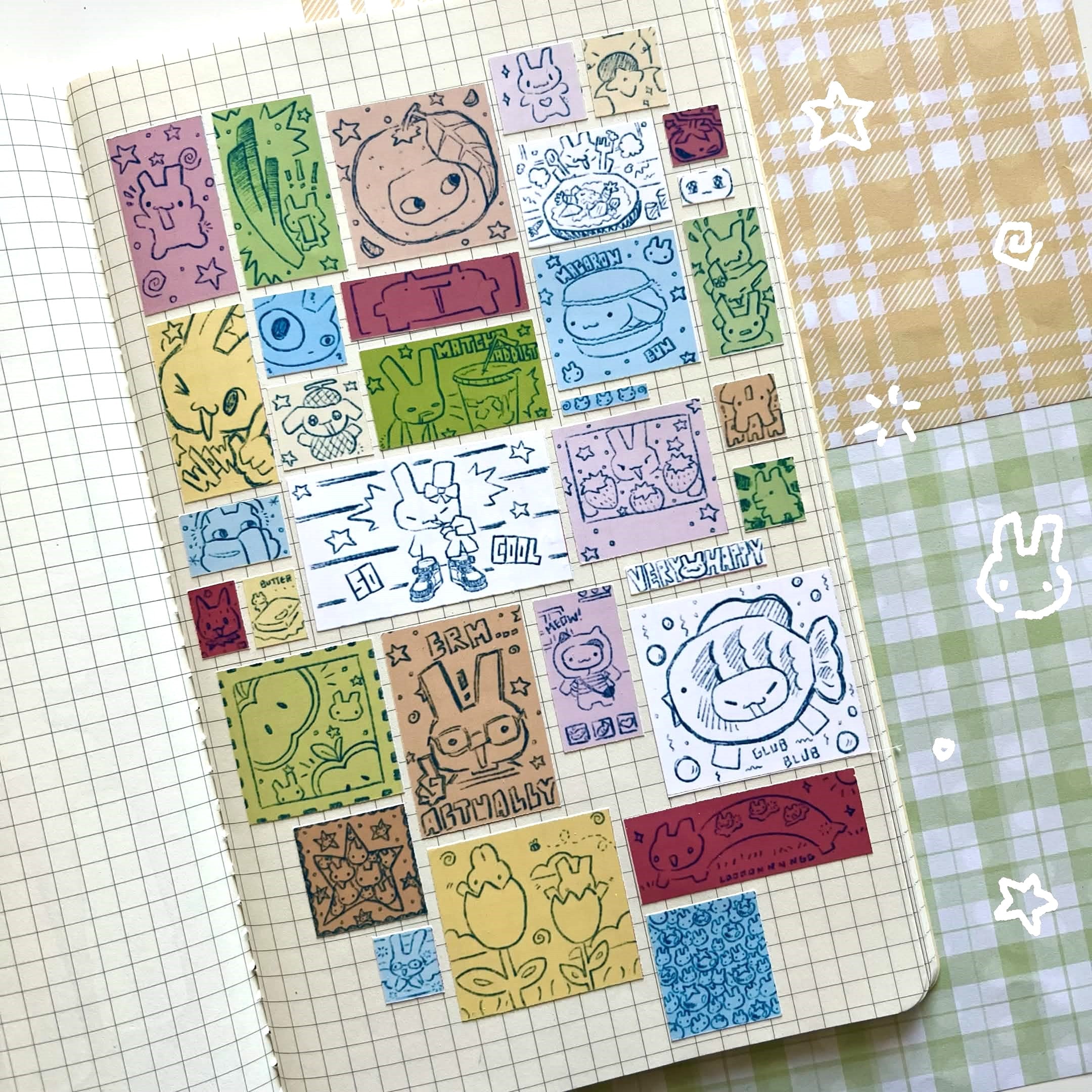 Bunny Doodles Sticker Sheet