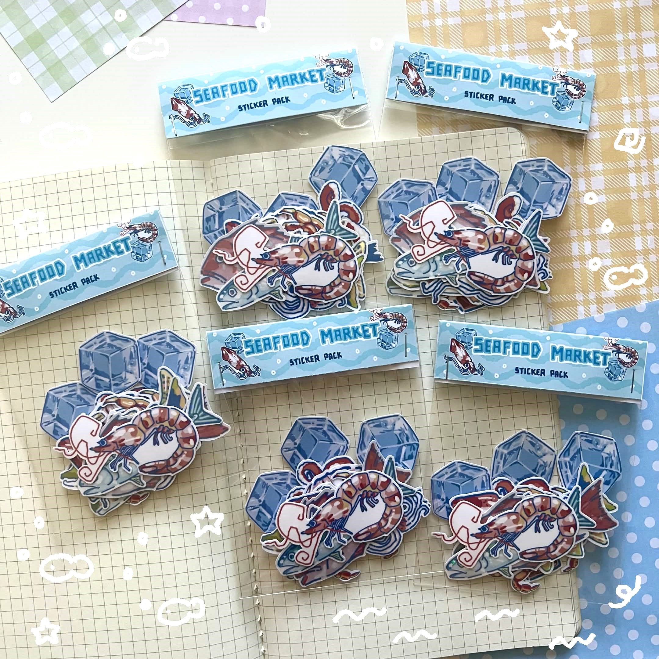 Seafood Market Sticker Pack