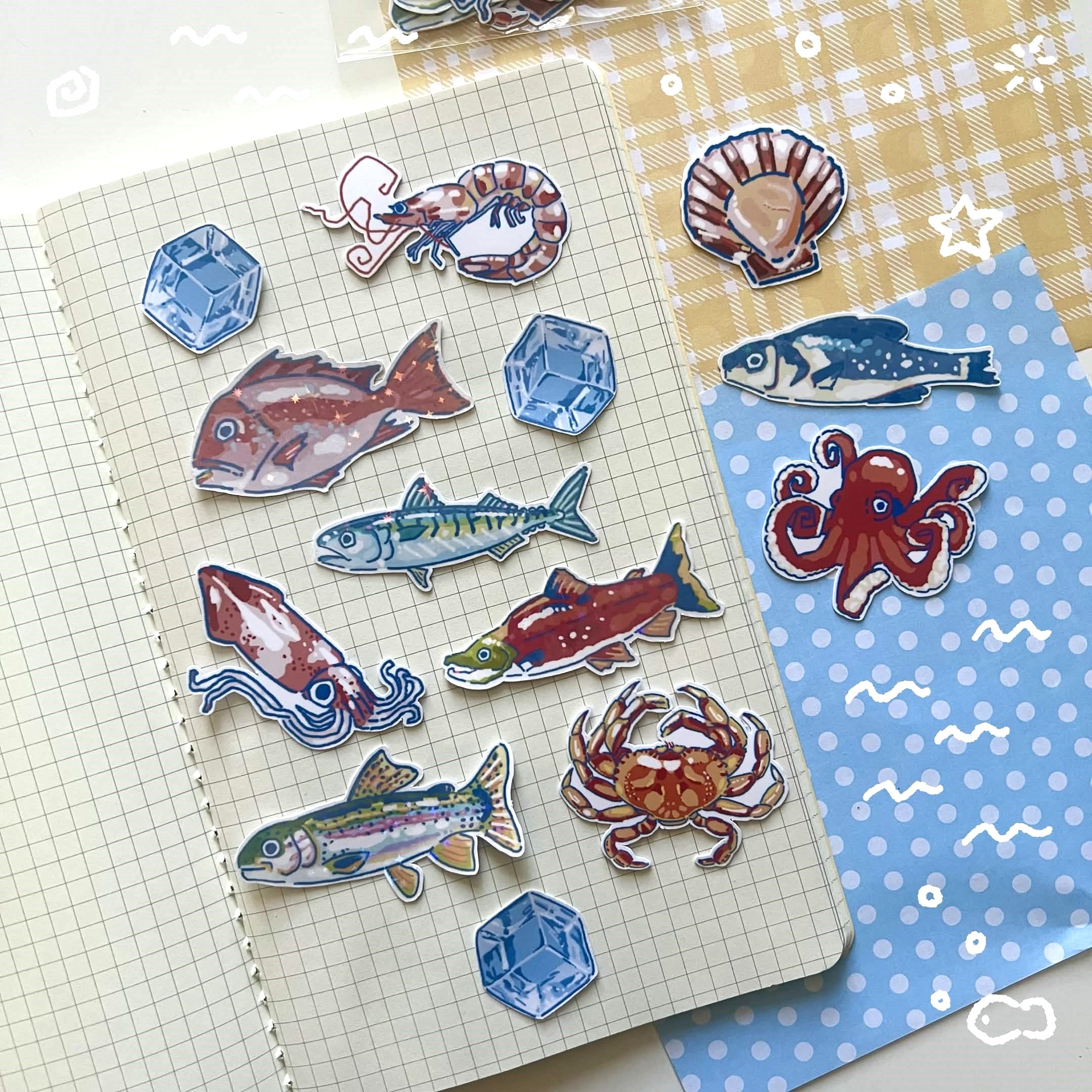Seafood Market Sticker Pack