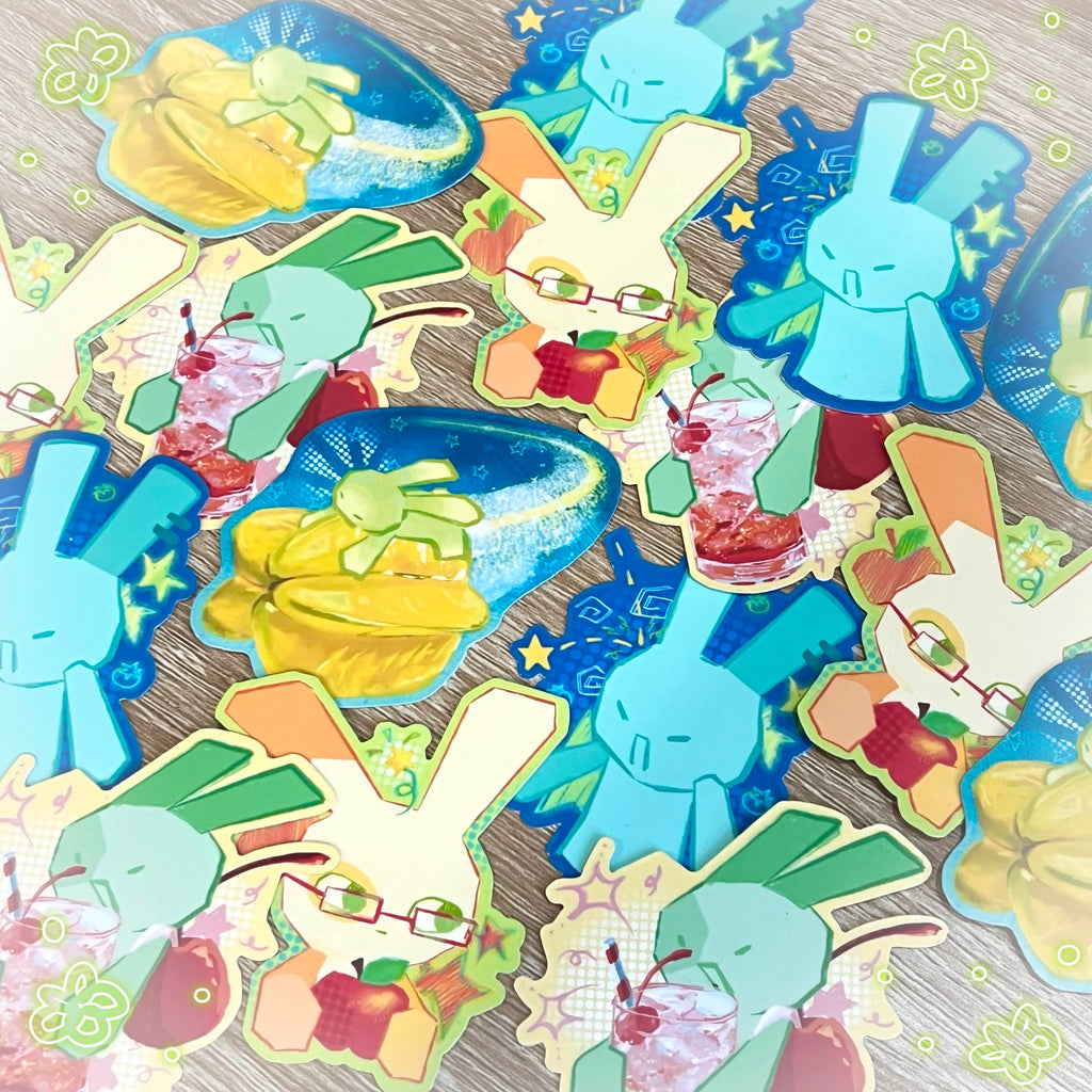 Fruit Bunny Stickers
