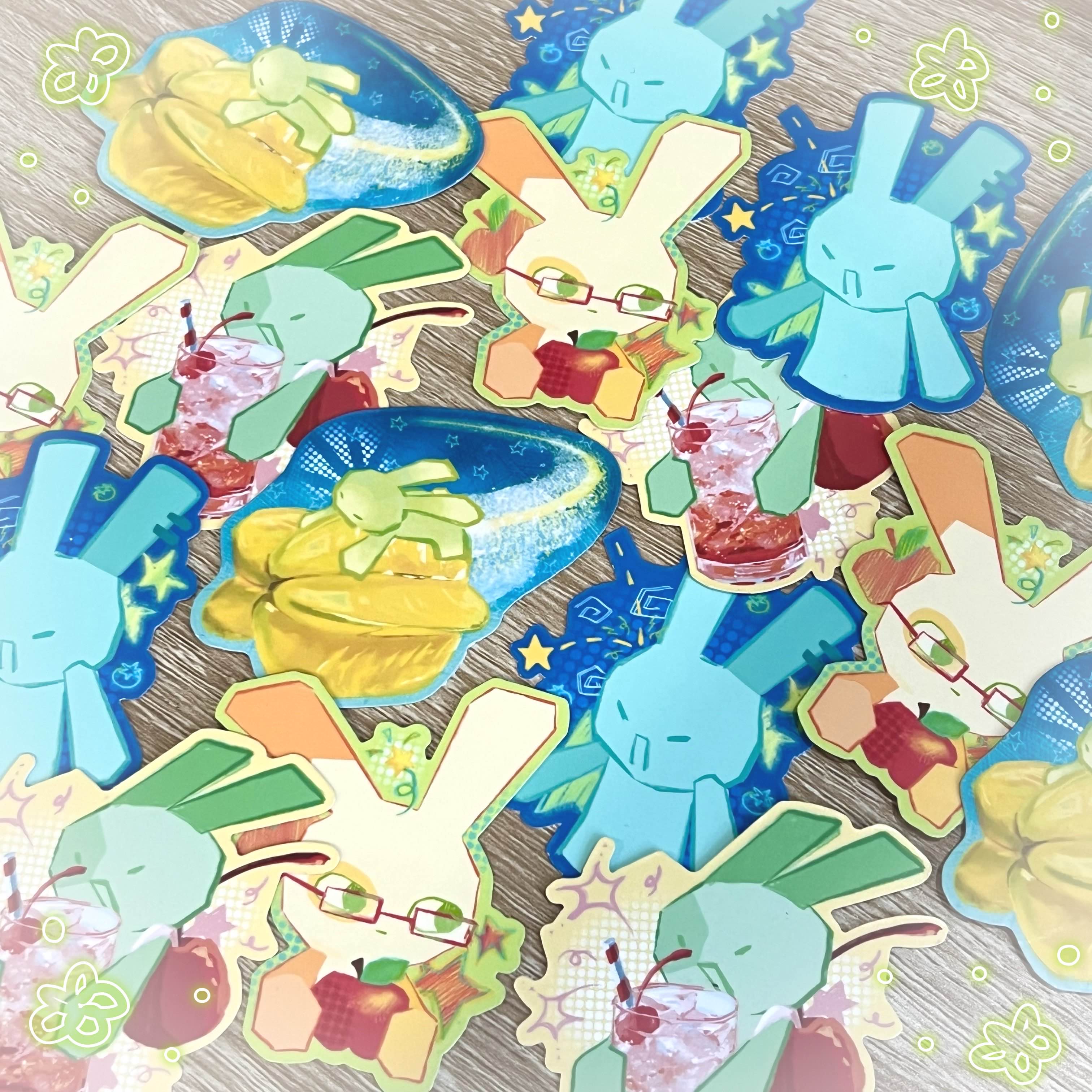 Fruit Bunny Stickers